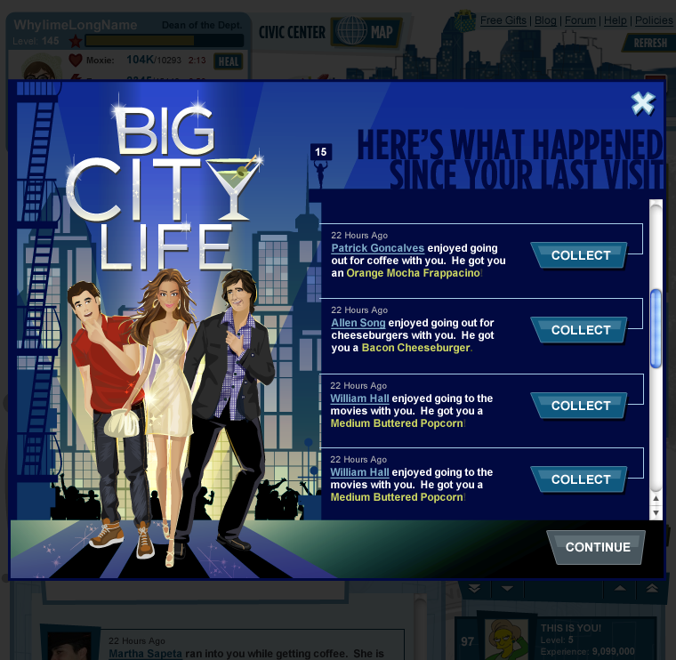 Big City Life — Messages