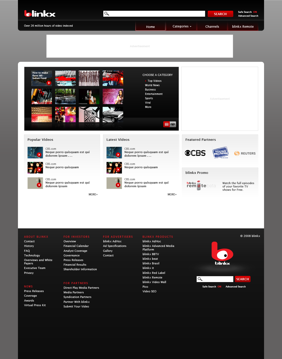 Redesigned Home — With Ads