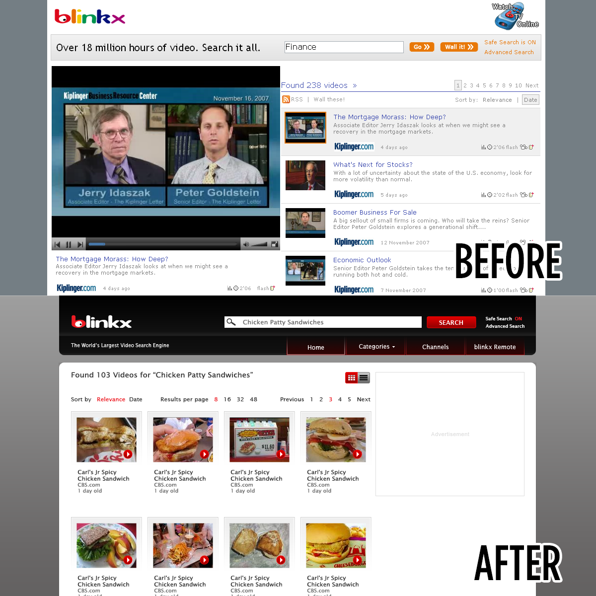 Before & After — Search Results