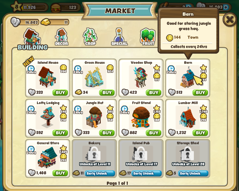 Hidden Cove — Market