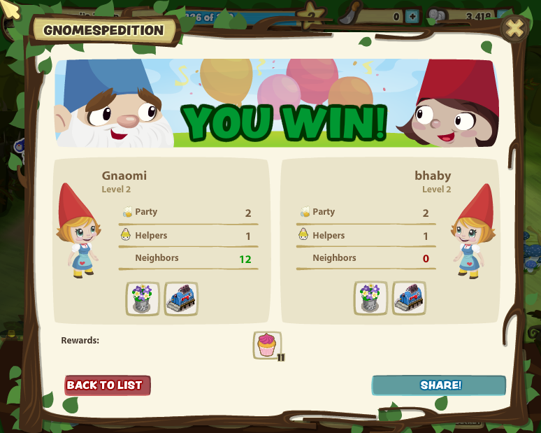 Gnome Town — Gnomespedition results