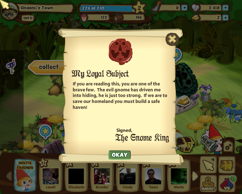 Gnome Town — In-game letter