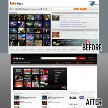 blinkx Website Redesign